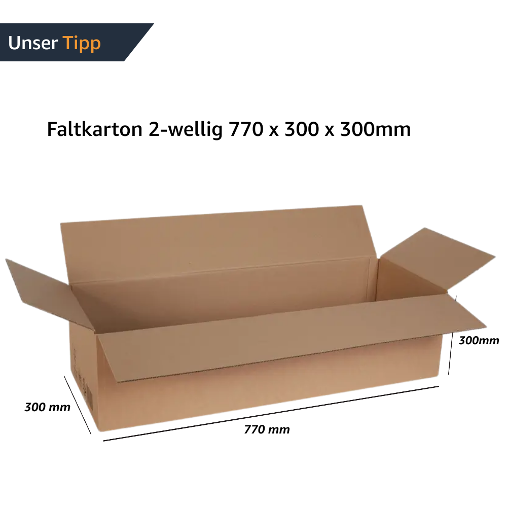 Faltkarton 770 x 300 x 300 mm Faltkarton 770 x 300 x 300 mm